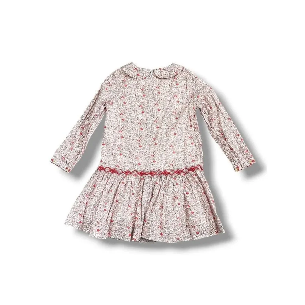 Pretty Wild Adele Liberty Katie and Millie Pink Red Embroidered Floral Dress 24M